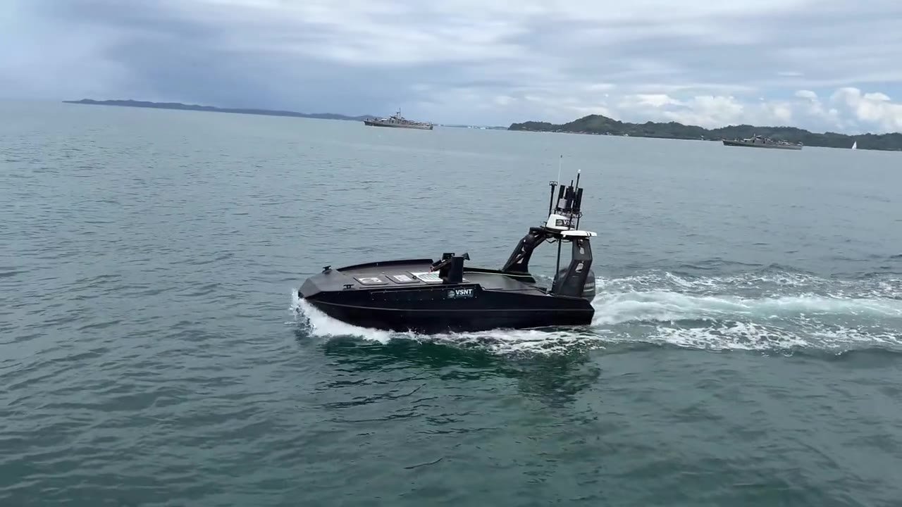 Embarcação não tripulada VSNT em alta velocidade